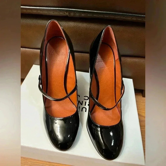 NIB Marc Jacobs Runway Mary Jane Heels Shoes Black Patent Leather 8 - Picture 2 of 9